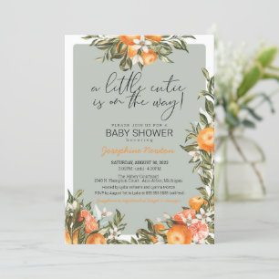 Invitation Little Cutie sur le chemin Baby shower d'agrumes o