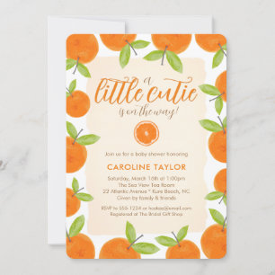 Invitation Little Cutie sur le chemin Baby shower d'Oranges C
