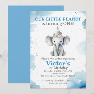 Invitation Little Elephant 1er anniversaire