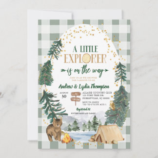 Invitation Little Explorer sur le chemin Baby shower Invitati