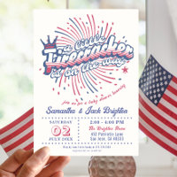 Little Firecracker Quart juillet Baby shower améri