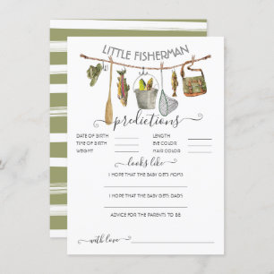 Invitation Little Fisherman Clothesline Baby Predictions Jeu