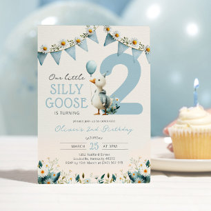 Invitation Little Goose Blue Boy 2e Anniversaire