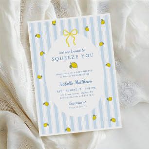 Invitation Little Lemon a hâte de vous presser Baby Shower