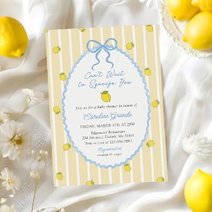 Invitation Little Lemon a hâte de vous presser Baby Shower
