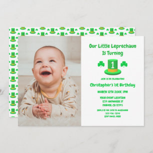 Invitation Little Leprechaun 1er anniversaire