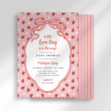 Little Love Bug sur le chemin Baby shower Invitati