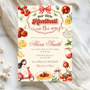 Invitation Little Meatball arrive bientôt Baby Shower