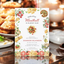 Little Meatball Italian Pasta Baby Shower QR code