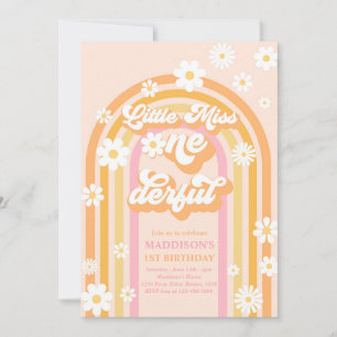 Invitation Little Miss Onederful Super Arc-en-ciel 1er annive