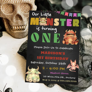 Invitation Little Monster Thème 1er anniversaire