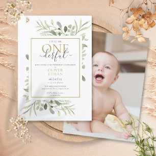 Invitation Little Mr ONEderful Photo Élégant Premier Annivers
