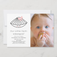 Little Opihi Pink Ribbon Girl Photo 1er anniversai