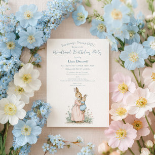 Invitation Little Peter Rabbit et maman 1er anniversaire