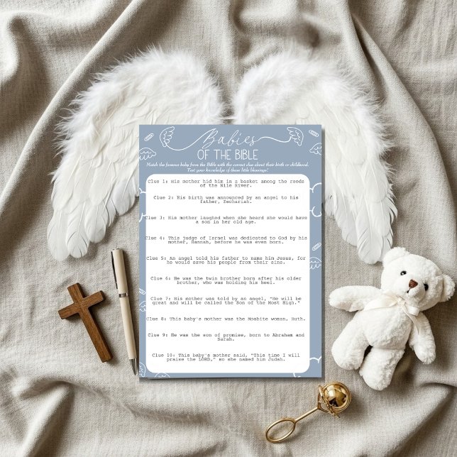 Invitation Little Piece of Heaven Blue Babies of the Bible (Little Piece of Heaven Blue Babies of the Bible)