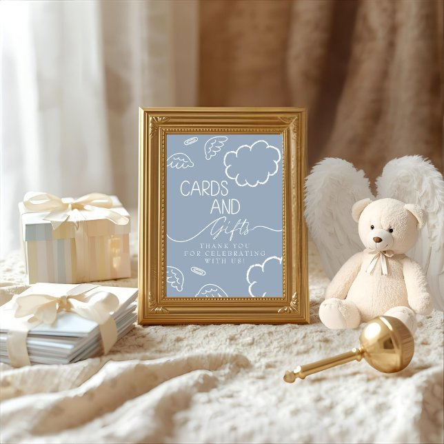 Invitation Little Piece of Heaven blue Cards & Gifts Sign  (Little Piece of Heaven blue Cards & Gifts Sign)