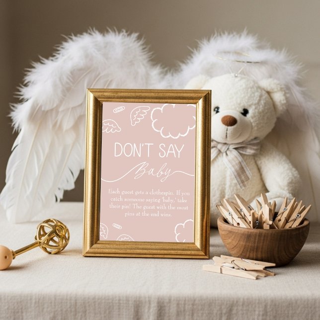 Invitation Little Piece of Heaven  Don't Say Baby Game Pink  (Little Piece of Heaven Don't Say Baby Game Pink)