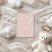 Little Piece of Heaven pink baby shower