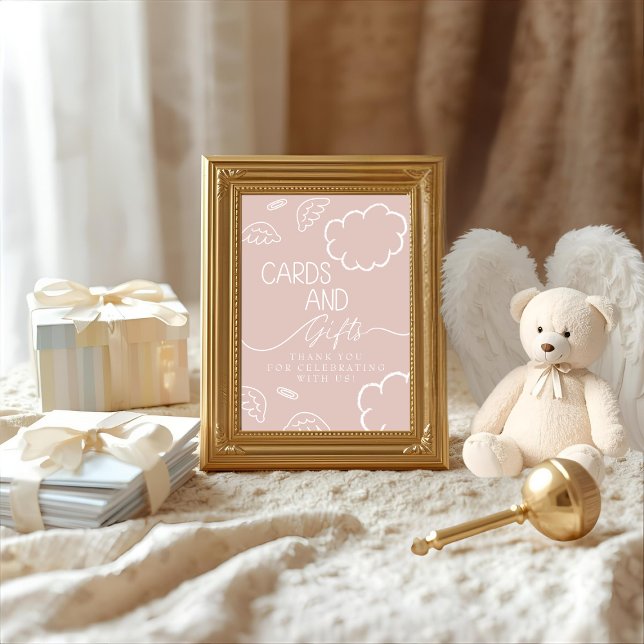 Invitation Little Piece of Heaven pink Cards & Gifts Sign  (Little Piece of Heaven pink Cards & Gifts Sign)