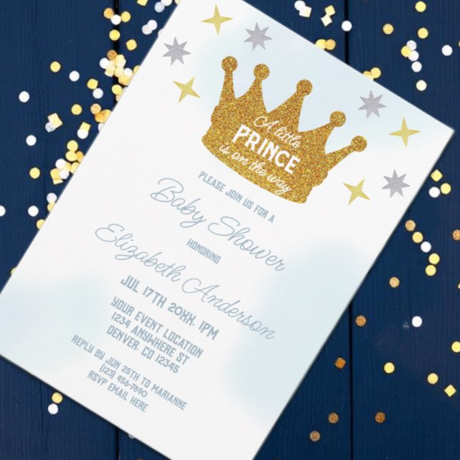 Invitation Little Prince Boy Baby Shower (Créateur téléchargé)