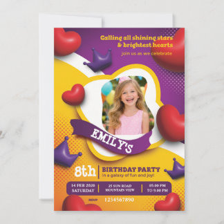 Invitation Little Princess Birthday Invite – Fairytale Crown 