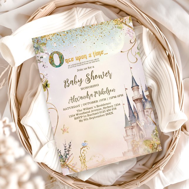 Invitation Little Princess Fairytale Castle Baby Shower (Créateur téléchargé)
