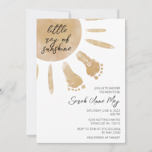 Invitation Little Ray of Sunshine Boho Baby shower
