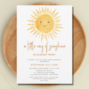 Invitation Little Ray of Sunshine Boho Baby shower
