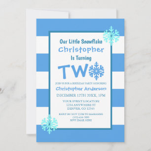Invitation Little Snowflake 2e anniversaire