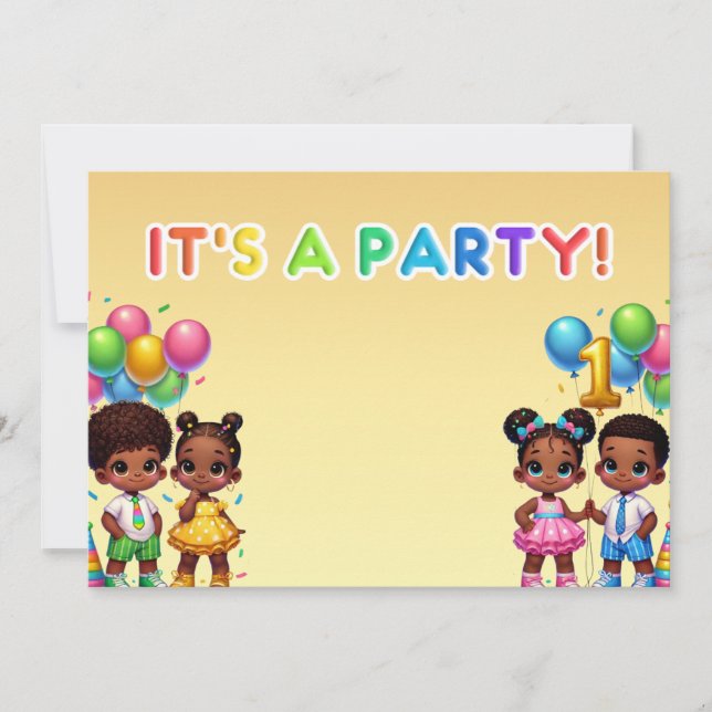 Invitation Little Stars Premier anniversaire Bash (Devant)