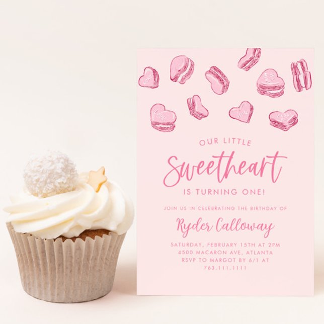 Invitation Little Sweetheart Valentine fête d'anniversaire (Créateur téléchargé)