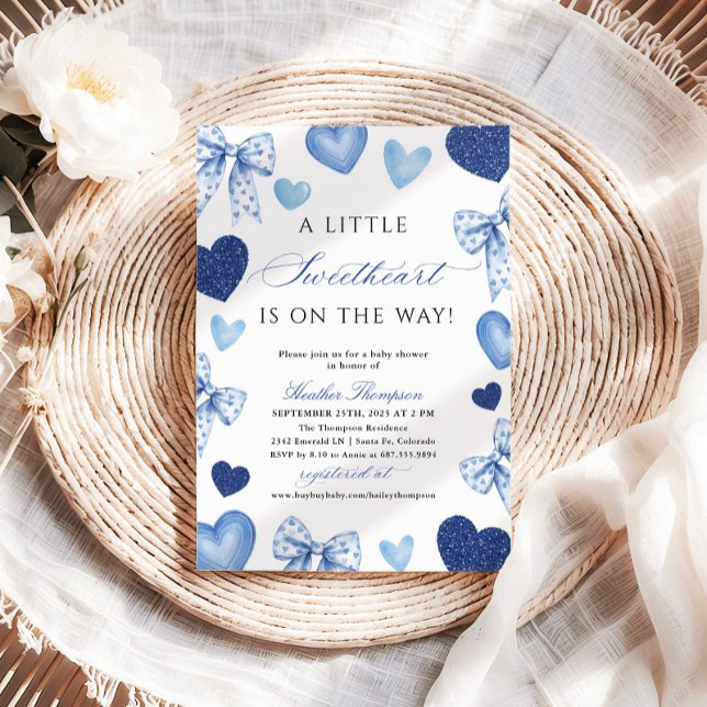Invitation Little Sweetheart Valentines Day Baby Shower (Créateur téléchargé)
