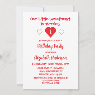 Invitation Little Sweethee 1er anniversaire