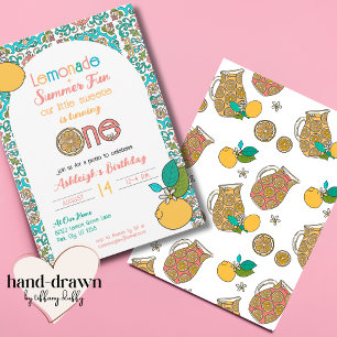 Invitation Little Sweetie est One Lemonade 1er anniversaire