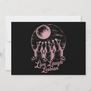 Invitation Live Lauder Lesbian Raccoon Lesbian LGBTQ Pride