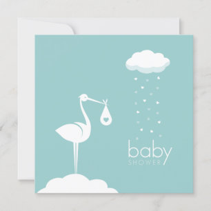 Invitation Livraison de la cigogne Baby shower garçon