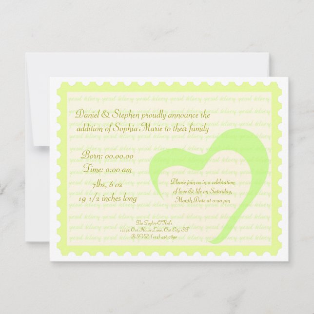 Invitation Livraison spéciale (Devant)