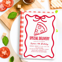 Livraison Spéciale Pizza Dessinée à la Main Annive