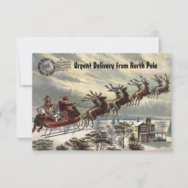 Invitation Livraison urgente de Northpole (Devant)