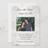 Livre blanc Mariage de bouleau écorce de bois rust