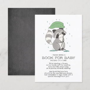 Invitation Livre de Baby shower Woodland Raccoon pour Baby Ca