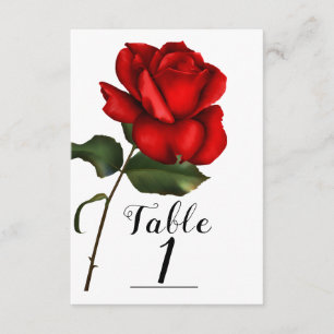 Invitation Livre de Contes de Fées de Mariage Rose Rouge Numé