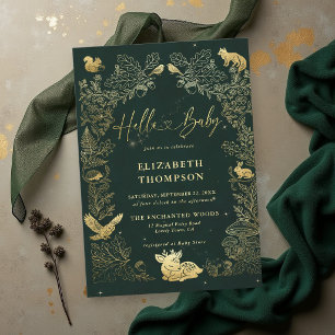 Invitation Livre d'histoires d'animaux de la forêt Fête de bé