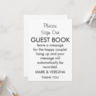 Invitation Livre d'invité mariage Audio