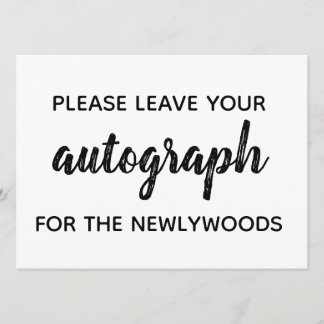 Invitation Livre d'or "autographes"