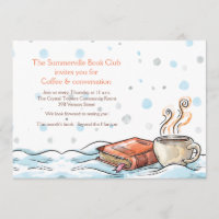 Livre et tasse d'invitation de café