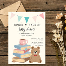 Livres & Brunch Neutre Livres & Ourson Baby Shower