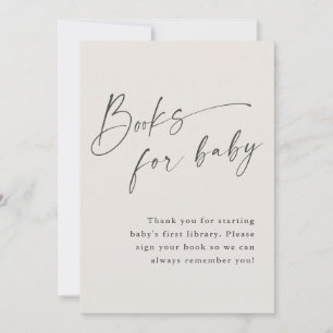 Invitation Livres de script pour bébé Signe de baby shower ne