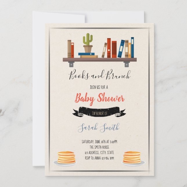 Invitation Livres et brunch (Devant)