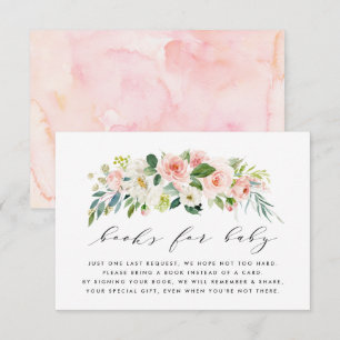 Invitation Livres Floraux Blush pour Baby Card